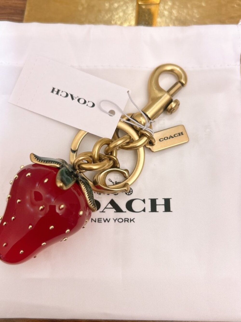 Coach Strawberry Purse Bag Charm NWT CAO50 - Picture 5 of 7